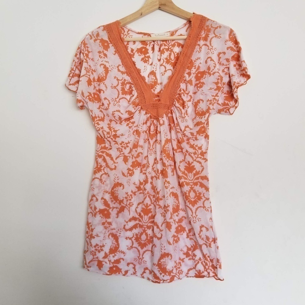 Anthropologie Testament Short Sleeve Top Sz Small